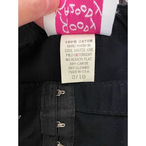 Vintage Roody Kazoody Girls Size 8/10 Black Hook and Loop Retro Print Dress - Picture 5 of 5